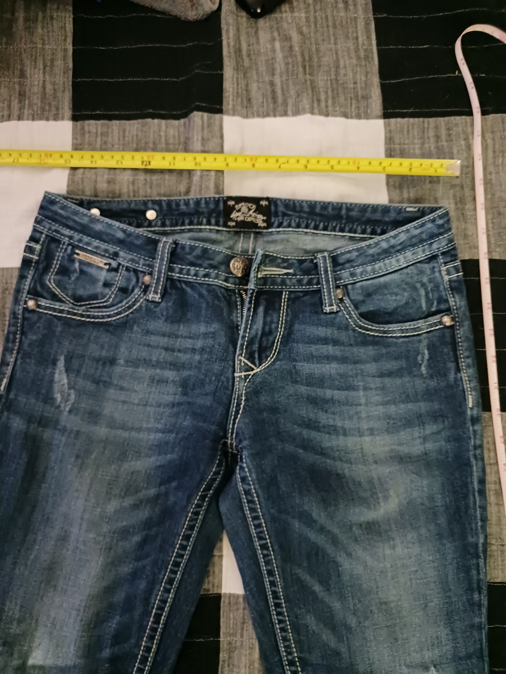 Express Skinny Women’s Jeans - Blue Denim - Picture 3 of 4